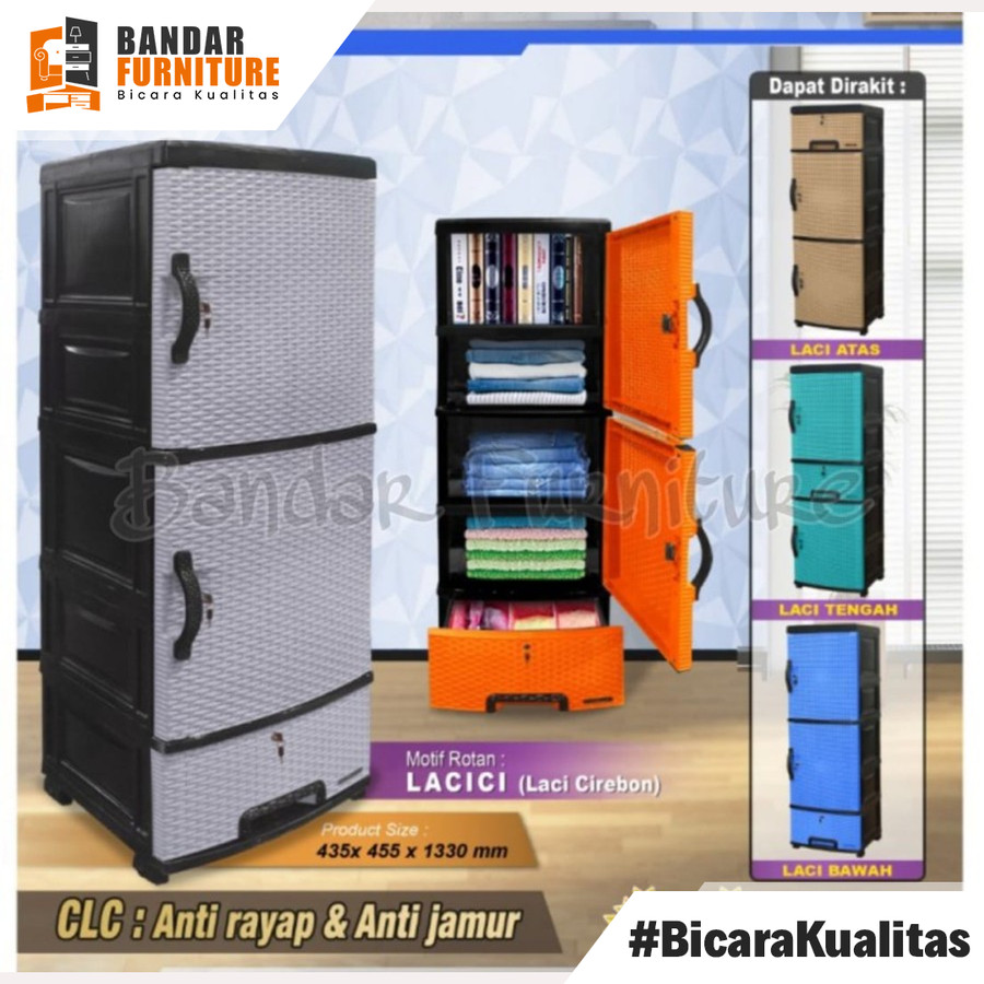 Lemari Plastik Napolly CLC 55l K3 Sakura 1